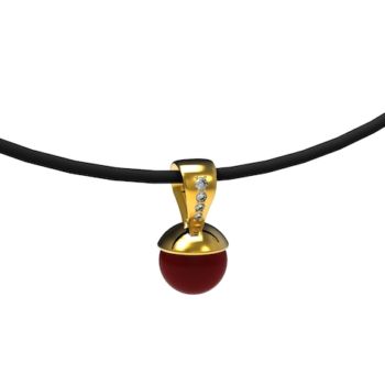 Pendentif Hestia sur cordon de soie