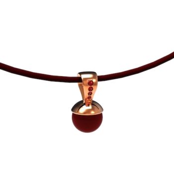 Pendentif Hestia sur cordon de soie